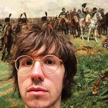 A white man with scraggly hair, the games journalist Tim Rogers.